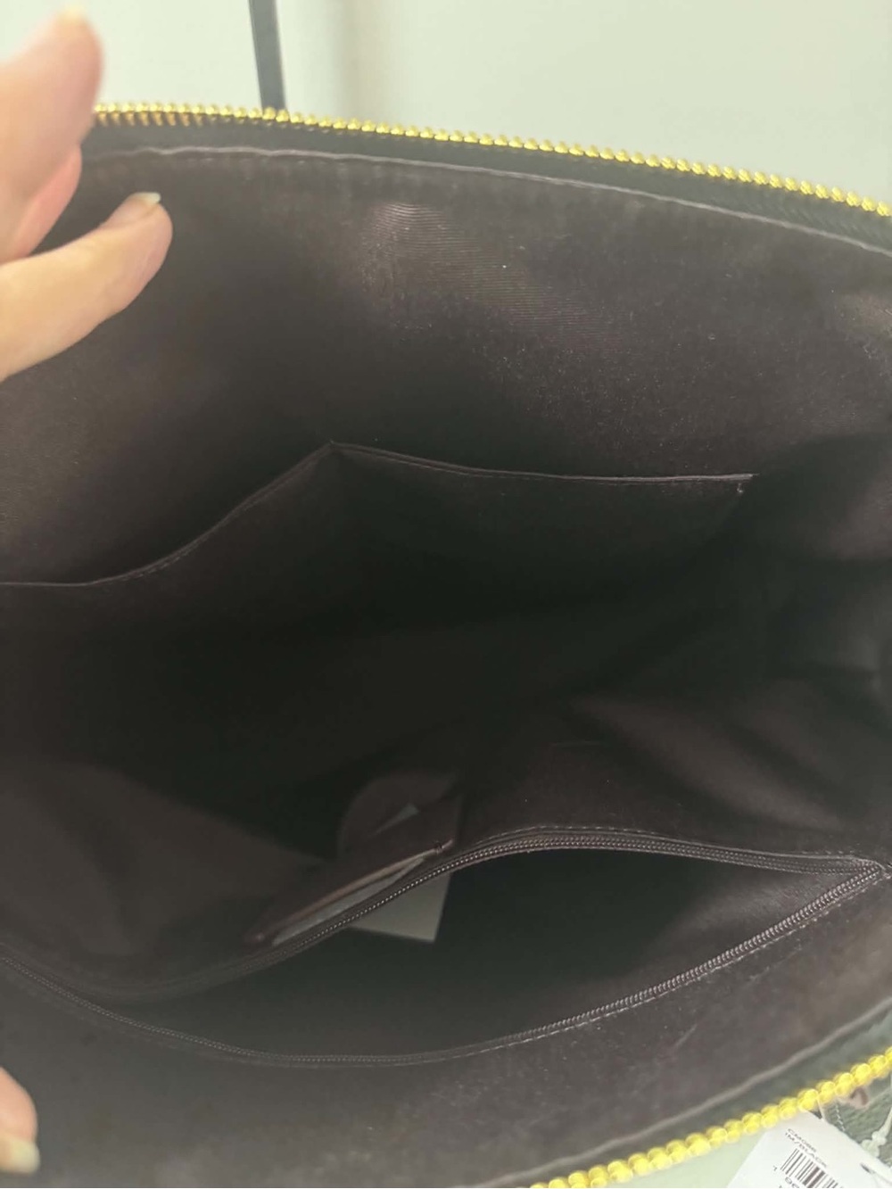 Coach Black Pebbled Leather Gallery Tote with Gold Hardware and Tassels - Picture 8 of 10